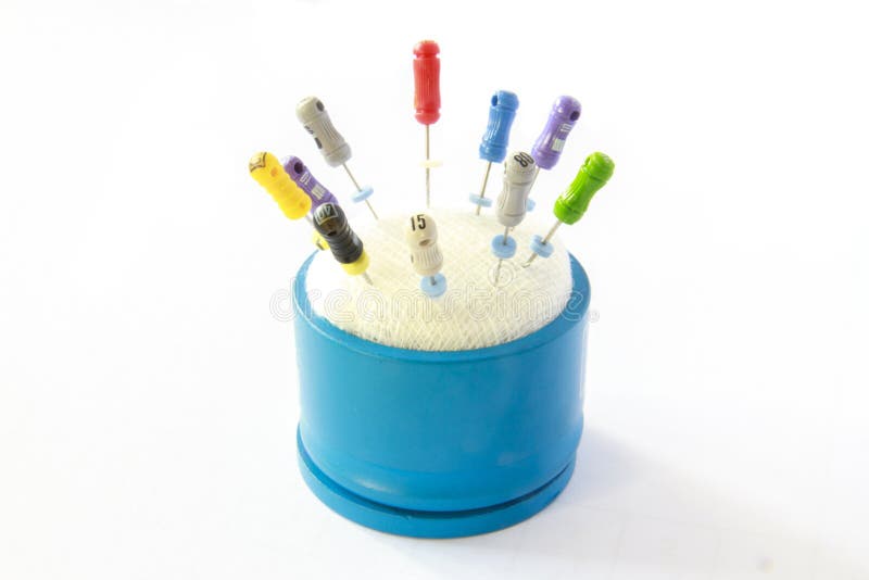 Dental endodontic files on files stand royalty free stock image Dental endodontic files on files stand royalty free stock image