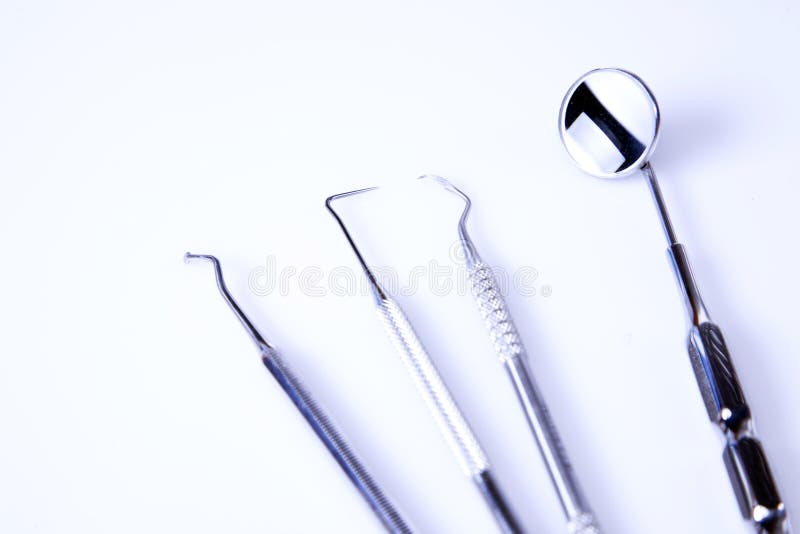 Dental tools in blue stock photo. Image of clothes, instrument 10832276