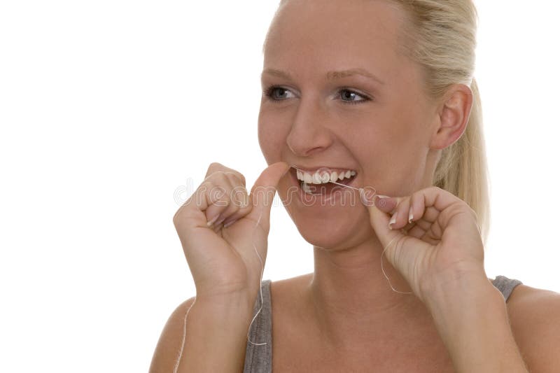Dental floss stock photo. Image of health, dentist, woman 11167892