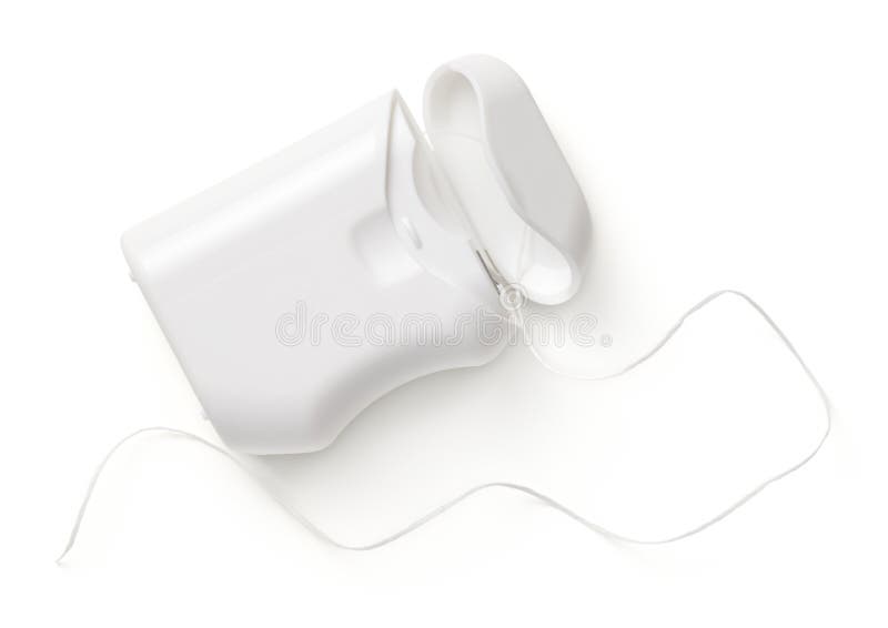 Dental Floss Container Isolated On White Background, Stock image