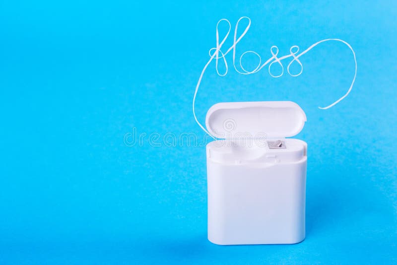 Dental floss word stock image. Image of container, healthcare 85100839