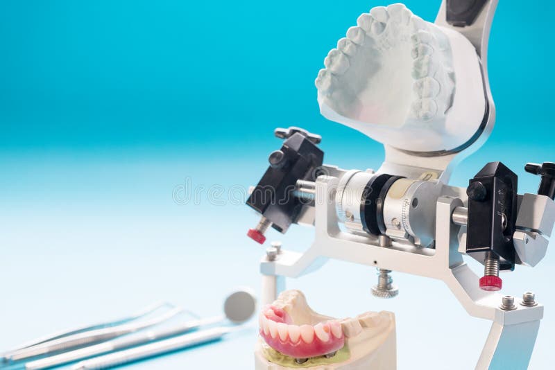 Dental Implant Work is Completed and Ready To Use. Stock Photo Image
