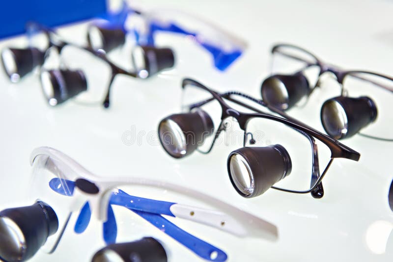Dental Medical Binocular Lenses Stock Image Image of analysis