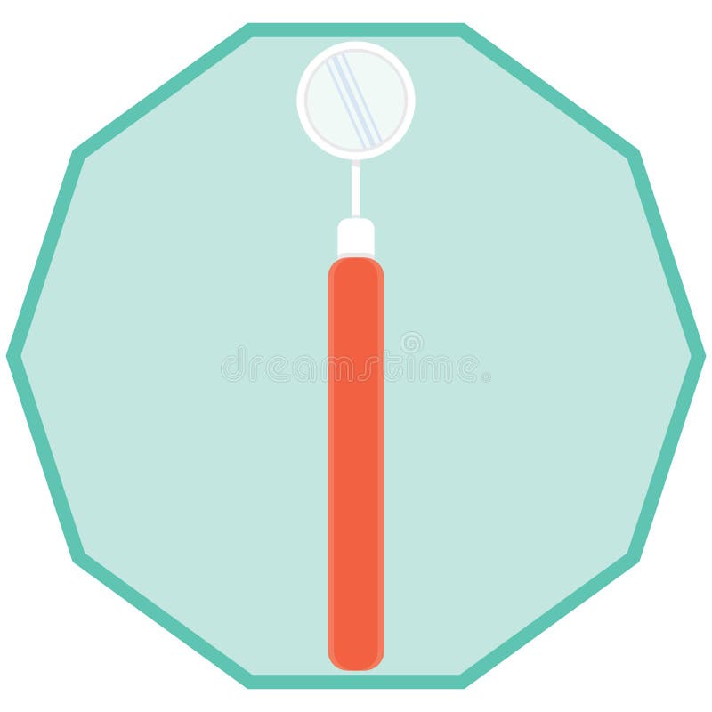 Dental Mirror. Vector Illustration Decorative Design Stock Vector Illustration of human, teeth