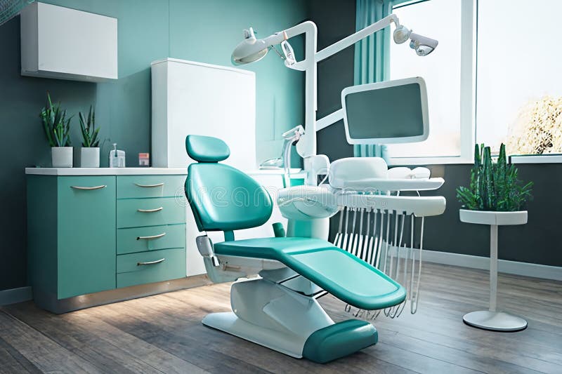 Dental Office, Modern Interior with Equipment Stock Illustration