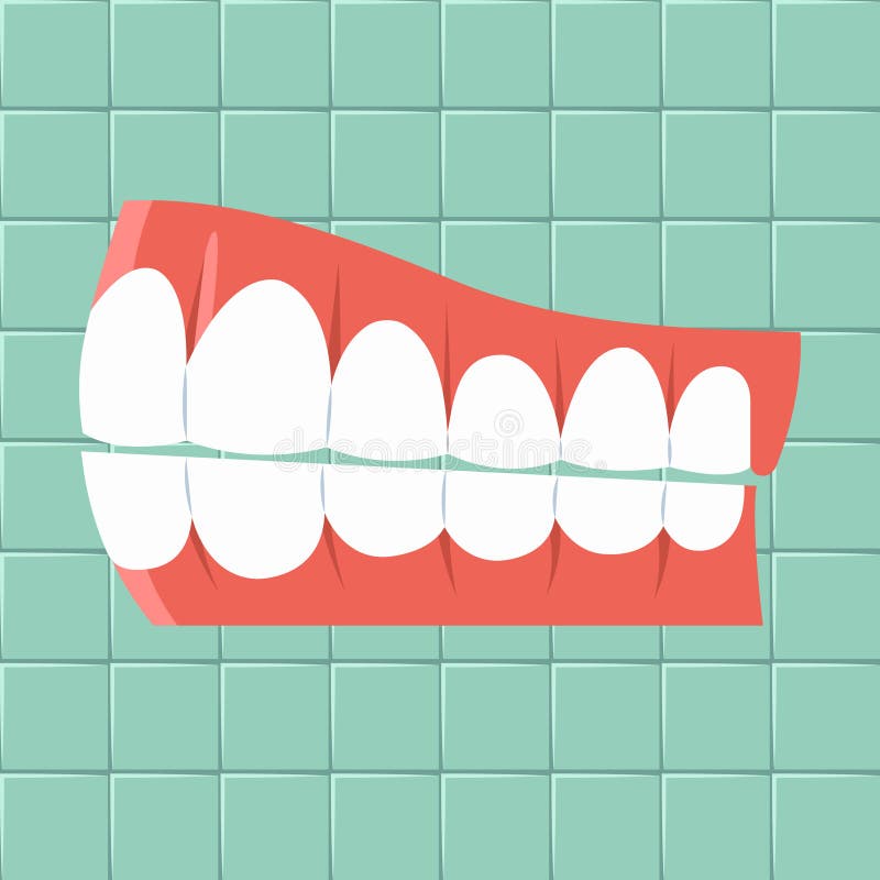 Dental. Oral Hygiene Background Flat Design Stock Vector Illustration