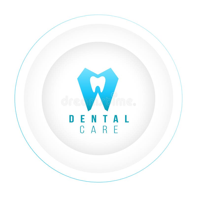 Dental Oral Tooth Care Logo Sign Template Stock Vector Illustration