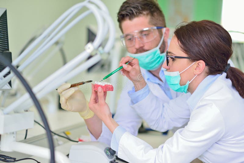 Dental Prosthesis, Dentures, Prosthetics Work. Prosthetics Hands while