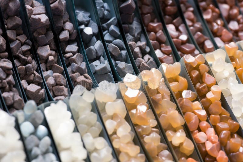 Dental Prosthetic Material Samples with Various Shades Stock Image