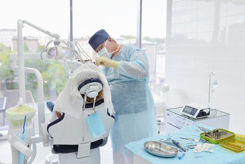 Dental Surgery Operation in Modern Dentist Clinic Stock Image Image of cavity, appointment