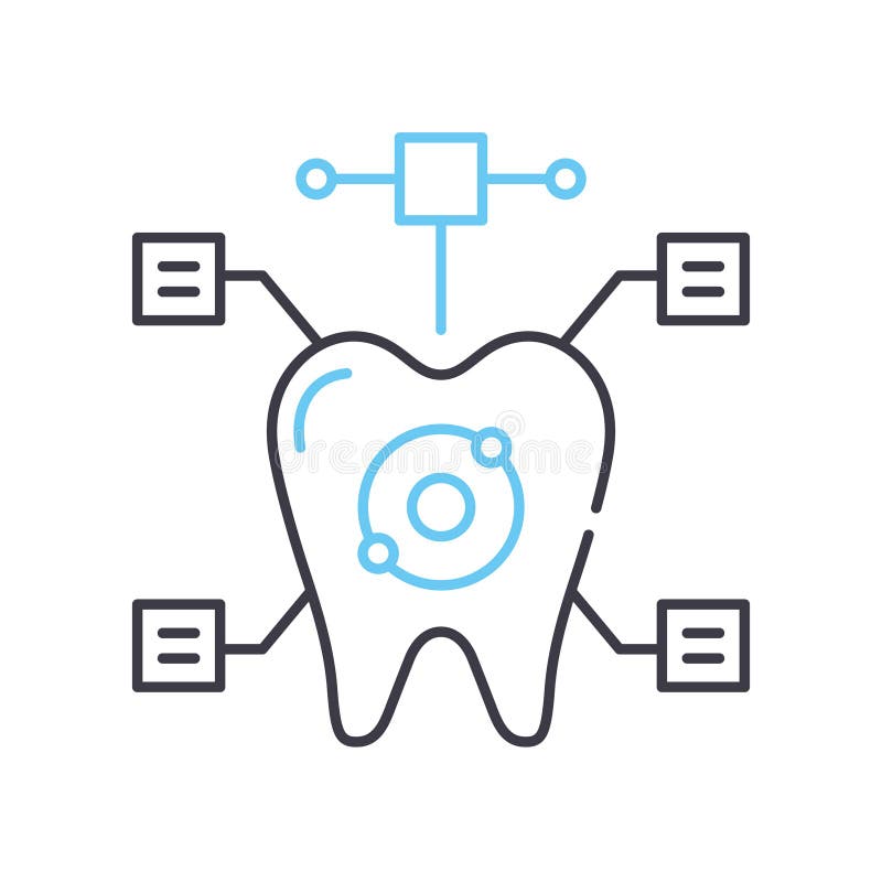 Dental technologies line icon, outline symbol, vector illustration, concept sign vector illustration