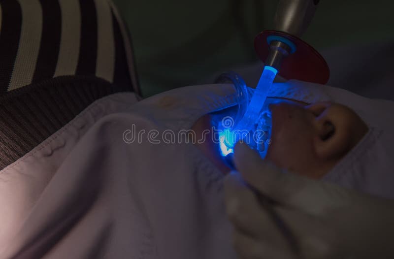 Dental teeth patient by the dentist. Dentistry in hospital. royalty free stock image Dental teeth patient by the dentist. Dentistry in hospital. royalty free stock image