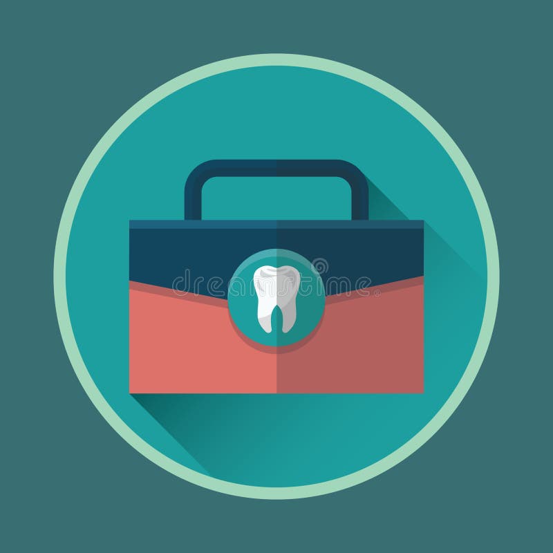 Dental Tool Box. Vector Illustration Decorative Design Stock Vector