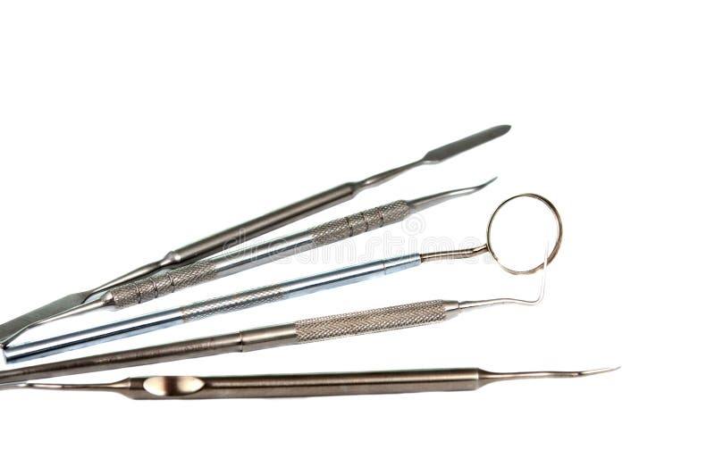 Dental tools in your hand stock image. Image of isolated 22379123