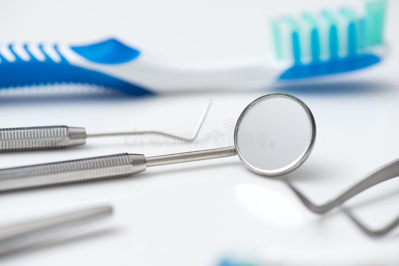 Dental Tools on a White Background Stock Photo Image of medical