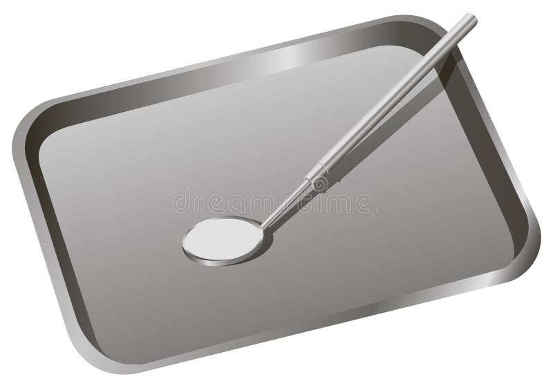 Dental tray with mirror