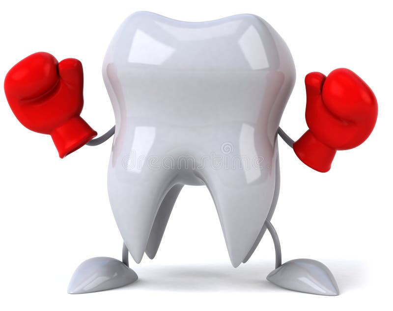 Dente pronto para lutar ilustração stock Dente pronto para lutar ilustração stock