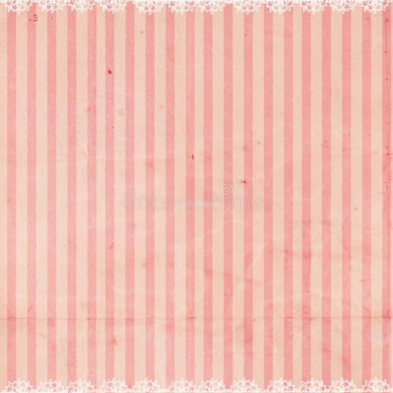 Pink striped background with lace trim for scrapbooking and design, 12x12 inches in size. Pink striped background with lace trim for scrapbooking and design, 12x12 inches in size.