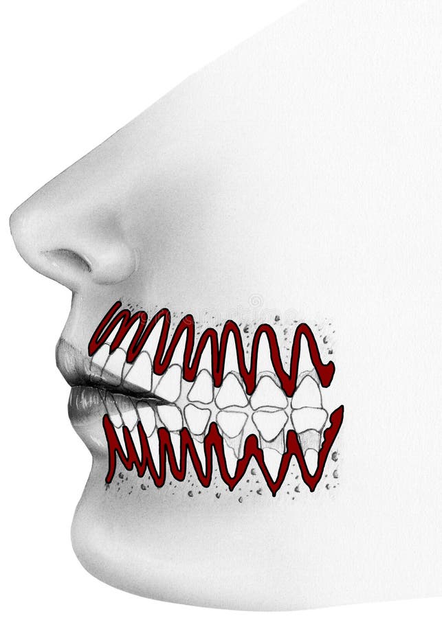 Shown is a cutaway view of teeth sitting in the gums that surround them. Shown is a cutaway view of teeth sitting in the gums that surround them.