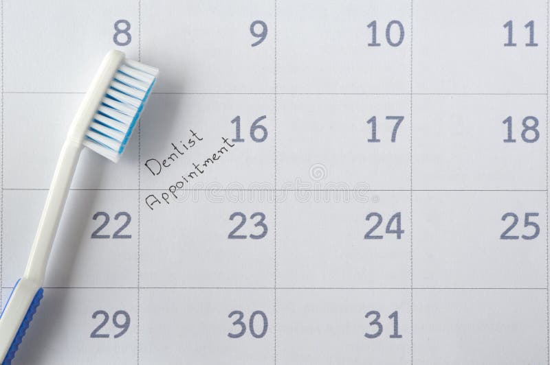 Dentist Appointment in Calendar Planner Stock Photo Image of schedule, write 77462234