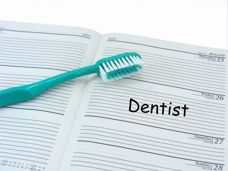 Dentist Appointment in Diary royalty free stock photo