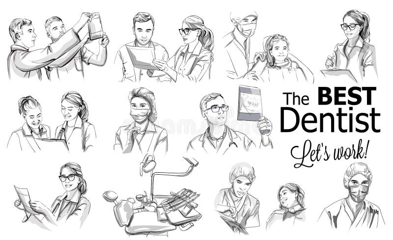 Dentist Doctors Storyboard Vector. Medical Team Concept Set Stock Vector - Illustration of doodle, male: 139269813 Dentist Doctors Storyboard Vector. Medical Team Concept Set Stock Vector - Illustration of doodle, male: 139269813