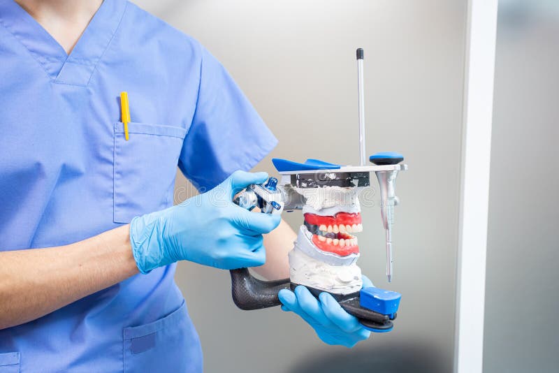 Dental Lab Articulator with Equipments for Denture Stock Photo Image of detail, oral 21928596