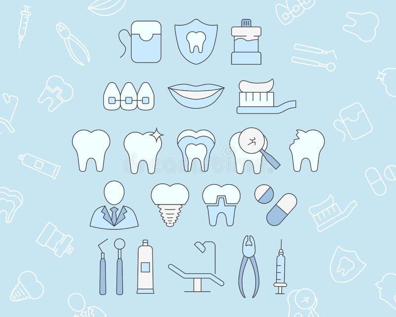 Dentist Icons set 02-03