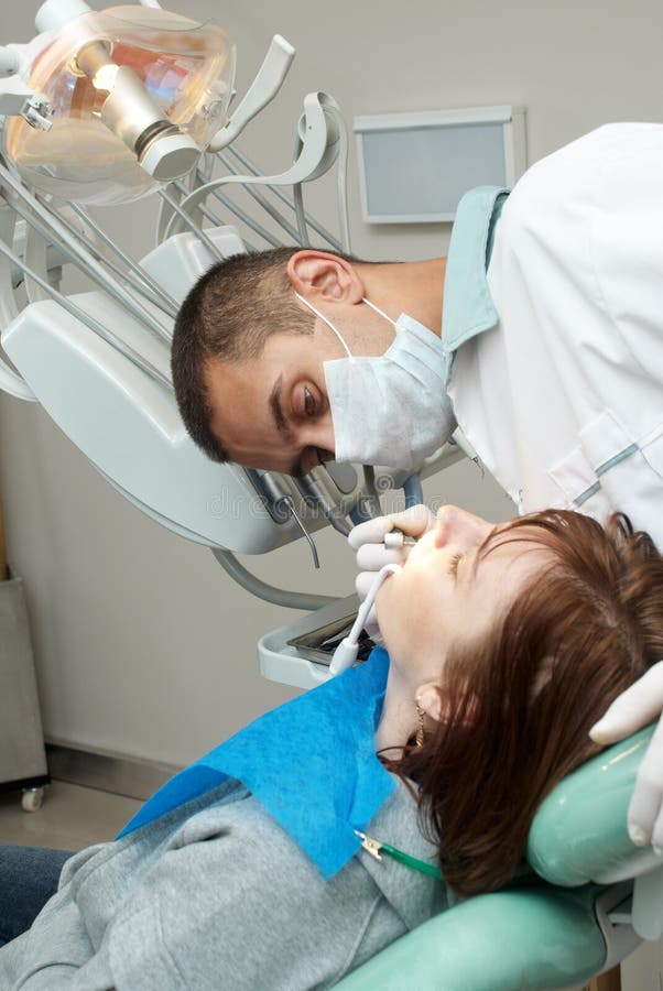 Dentist Making Anesthetic Injection Stock Image Image of illness