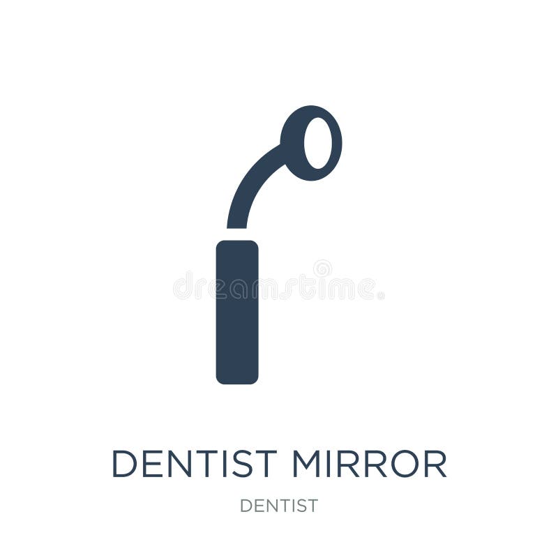Dentist Mirror Icon in Trendy Design Style. Dentist Mirror Icon Isolated on White Background