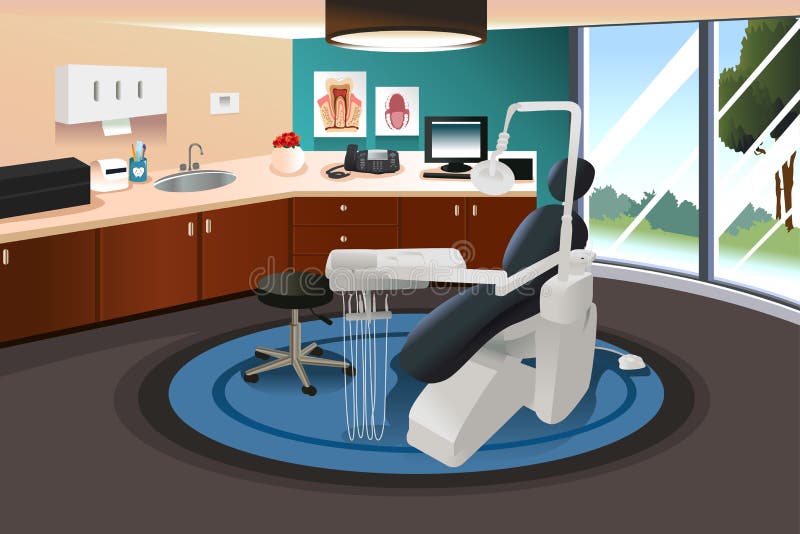 Dentist Office Objects Sketch Stock Illustration Illustration of