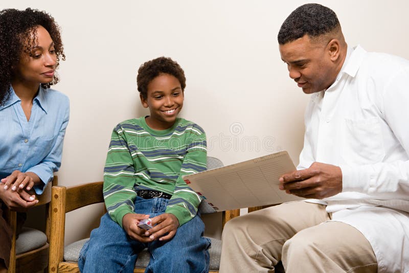 Dentist with patient stock photo