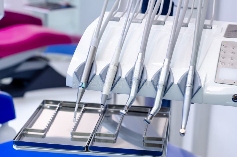 Dentist`s Office, Dentist Medical Instruments. Dentist Tools Stock Image Image of drill