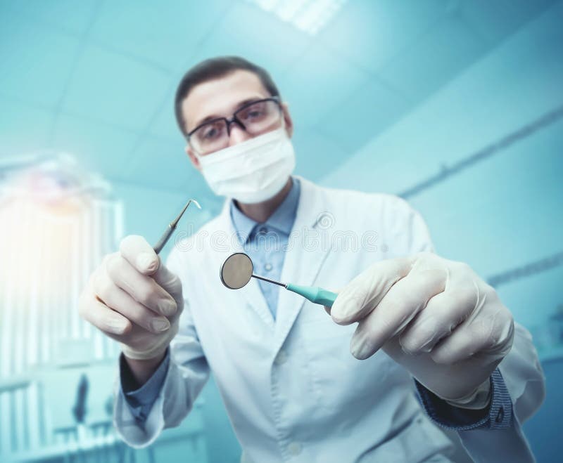 Dentist while working royalty free stock image Dentist while working royalty free stock image