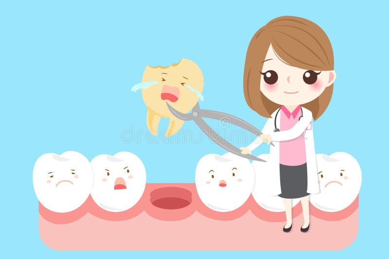 Dentiste de femme avec la dent illustration libre de droits Dentiste de femme avec la dent illustration libre de droits