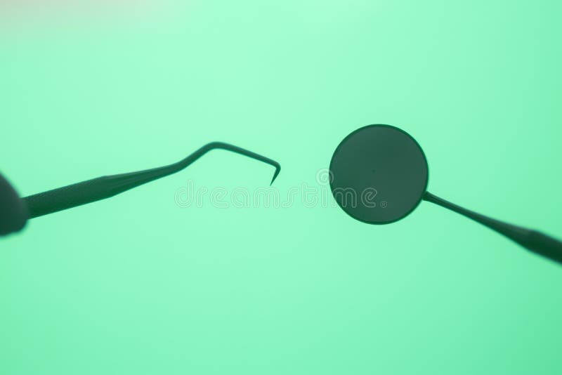 Dentists dental equipment stock image. Image of mirror 154117525