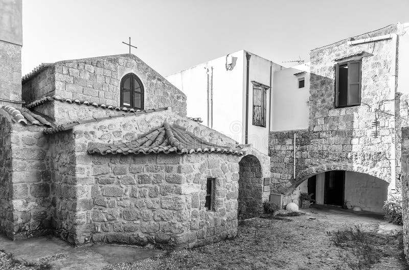 Dentro da cidade medieval velha de Rhodes The City Knights imagens de stock royalty free Dentro da cidade medieval velha de Rhodes The City Knights imagens de stock royalty free