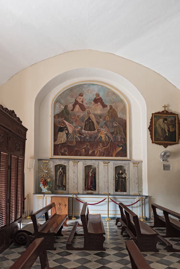 Dentro de nuestra señora de la Inmaculada Concepción, catedral en Campeche, México imágenes de archivo libres de regalías