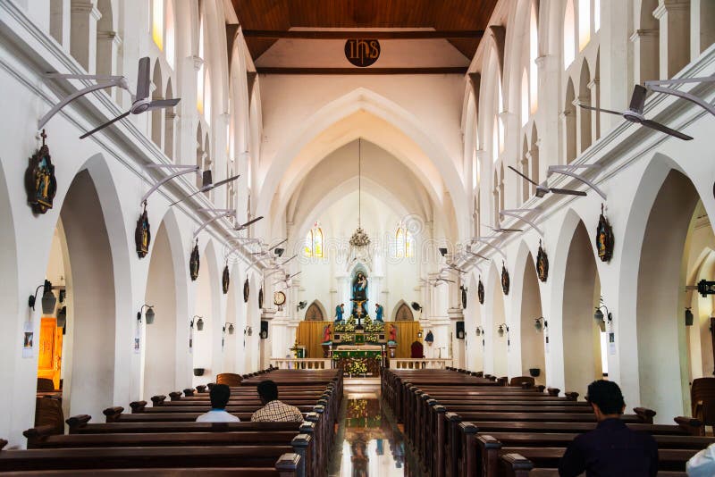 Dentro de un St Andrews Church en Kerala, la India imagen de archivo libre de regalías Dentro de un St Andrews Church en Kerala, la India imagen de archivo libre de regalías