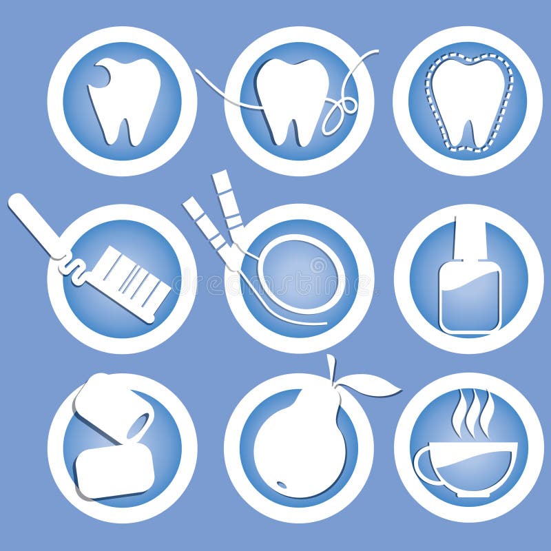 Dents saines d'icônes illustration libre de droits Dents saines d'icônes illustration libre de droits