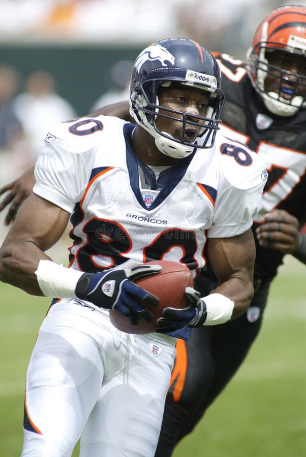 Rod Smith, wide receiver dei Denver Broncos fotografia stock libera da diritti