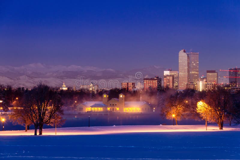 390 Denver Colorado Skyline Winter Stock Photos Free & RoyaltyFree