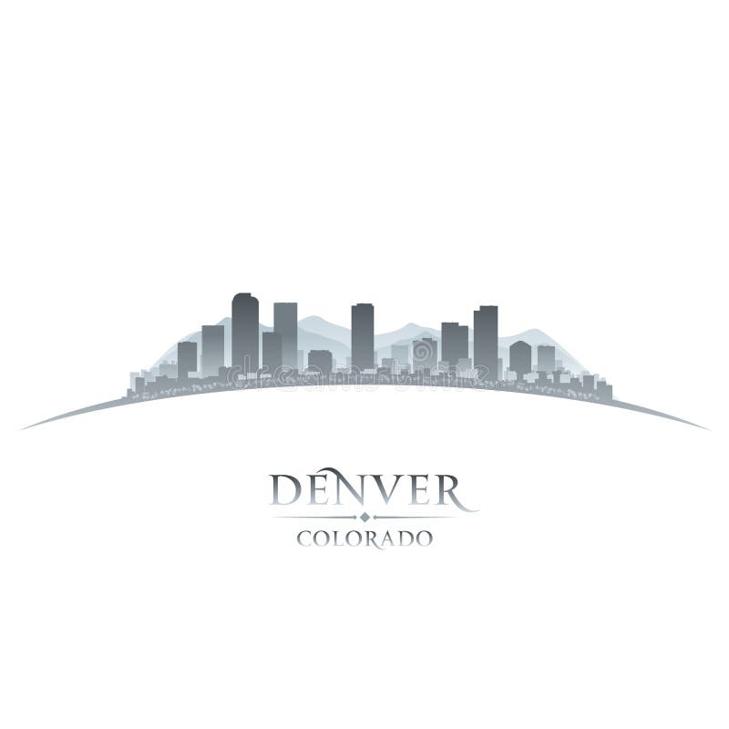 Denver Colorado city skyline silhouette. Background vector illustration. Denver Colorado city skyline silhouette. Background vector illustration