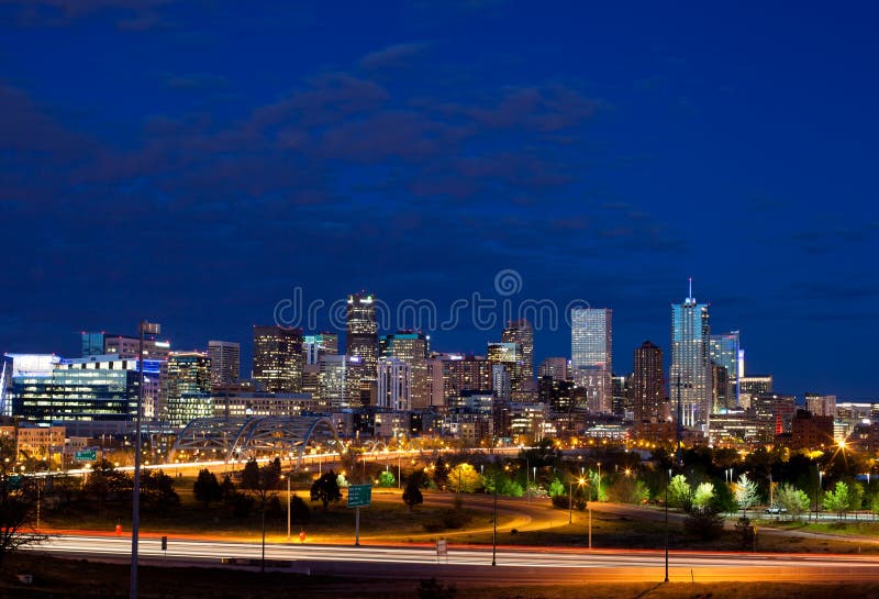 Denver céntrica, Colorado foto de archivo Denver céntrica, Colorado foto de archivo