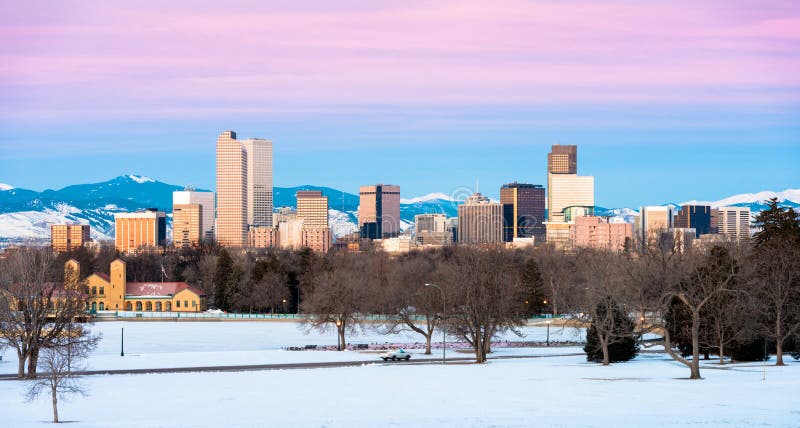 Denver Morning Panorama imagenes de archivo Denver Morning Panorama imagenes de archivo