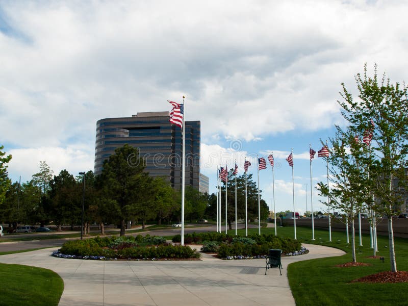 Denver Tech Center Monument Editorial Photography Image of skyscraper