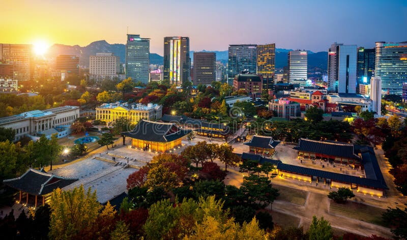 Paleis Deoksugung stock afbeeldingen
