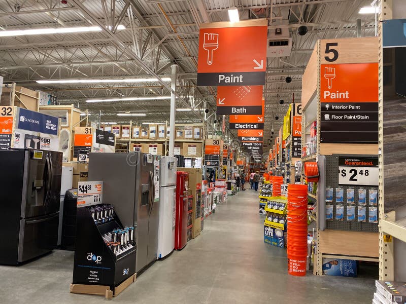 The Department Signs Hanging From The Ceiling At Home Depot Home