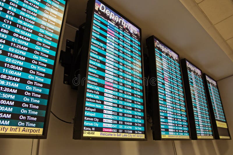 Departures at the airport