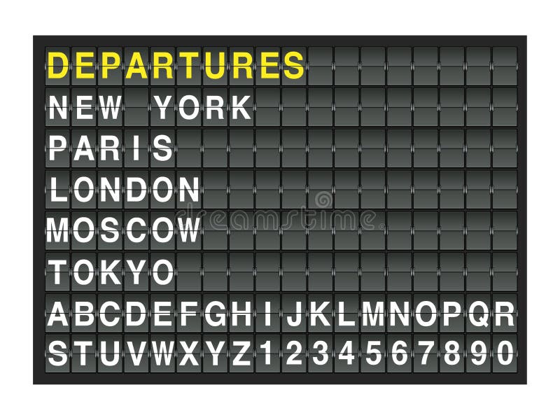 Departures stock illustration